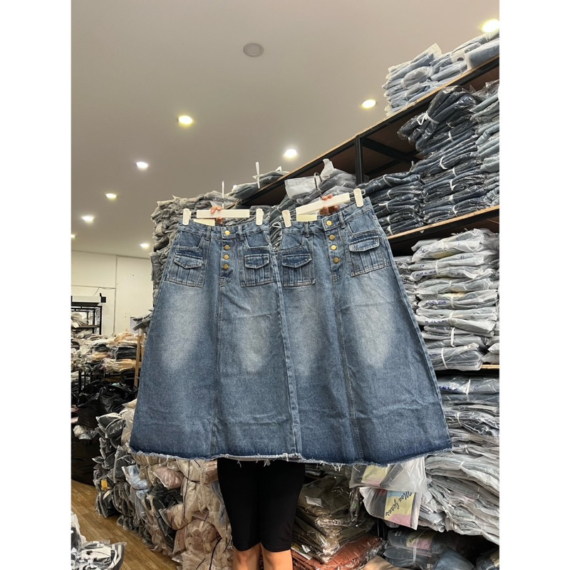 CHÂN VÁY JEANS DÁNG DÀI SIZE 40_55kg
