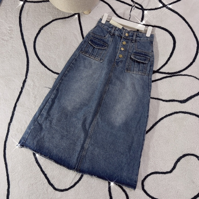 CHÂN VÁY JEANS DÁNG DÀI SIZE 40_55kg