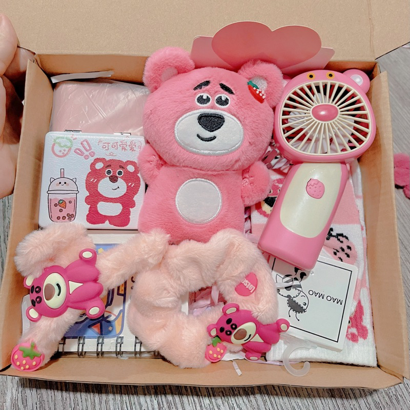 Combo quà tặng gấu dâu lotso nhiều mẫu đáng yêu , sét quà tặng bạn nữ nhân ngày sinh nhật/ dịp lễ chúc mừng.