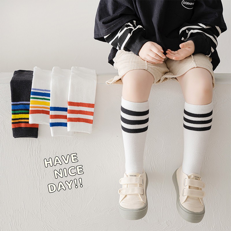 VỚ TẤT ĐÙI CHO BÉ GÁI CAO CỔ 35CM CHẤT COTTON DÀY DẶN MỀM MẠI PHONG CÁCH LOLITA