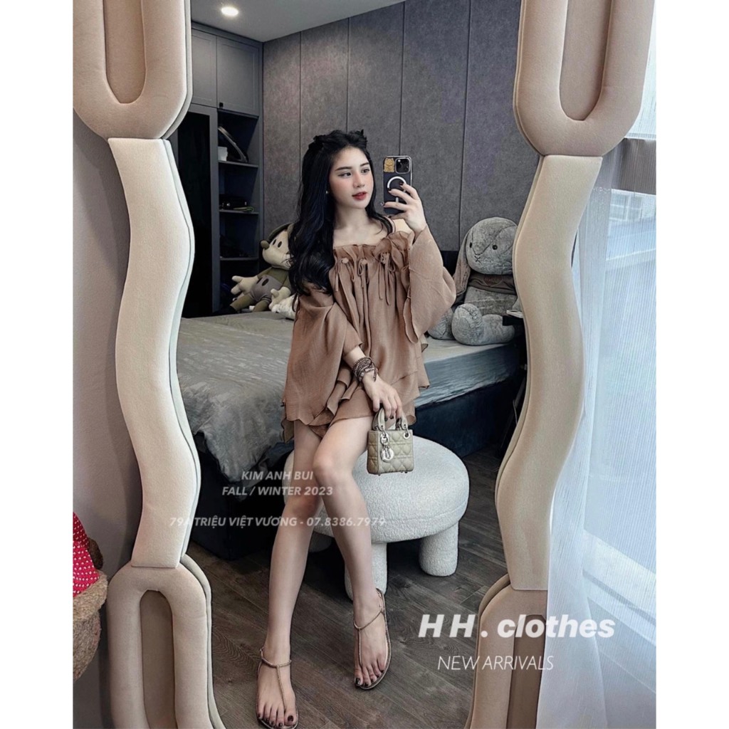 SÉT VÁY TƠ BÈO KHUY NÚT - HÀNG CAO CẤP Nhí