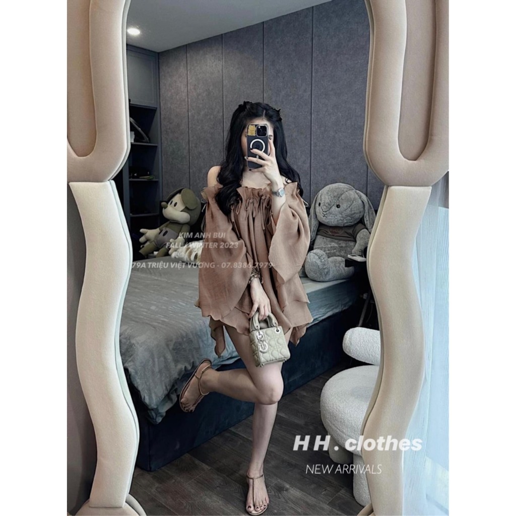 SÉT VÁY TƠ BÈO KHUY NÚT - HÀNG CAO CẤP Nhí