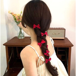 Set 4 kẹp tóc nơ mini phong cách Hàn quốc