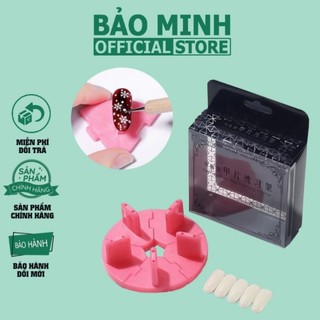 Đế tập vẽ nhựa nail - 5 Đế nhựa gắn móng tập vẽ , học nail, tập sơn móng - Chân đế tròn 5 mảnh gắn móng, đỡ móng tập vẽ