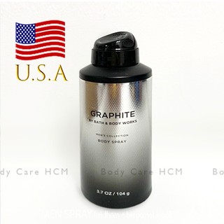 Xịt Thơm body Graphite cho Nam giới - Khử mùi toàn thân làm thơm cơ thể Nam - Bath & Body Works 104g - Chính hãng USA