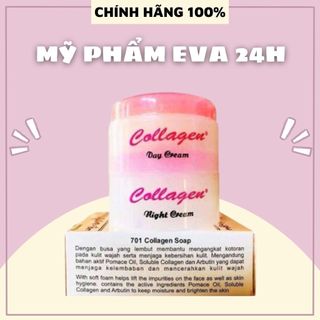 SET Kem collagen Plus vit E Ngày và Đêm (Tặng kèm xà phòng)