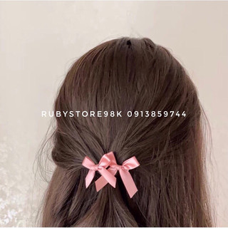 Set 4 kẹp tóc nơ mini phong cách Hàn quốc