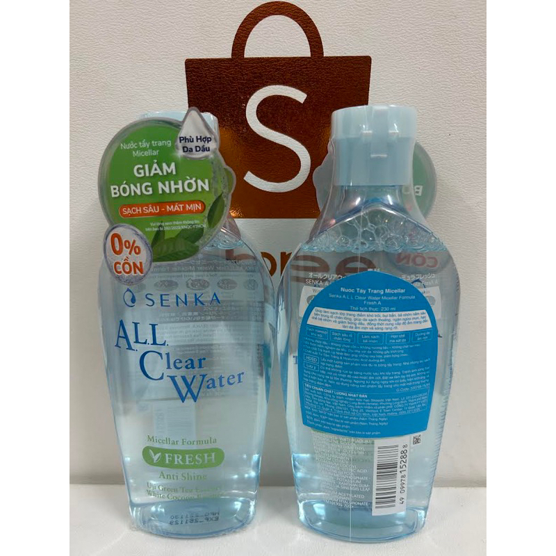 Nước tẩy trang sạch thoáng Senka A.L.L.Clear Water Fresh 230ml