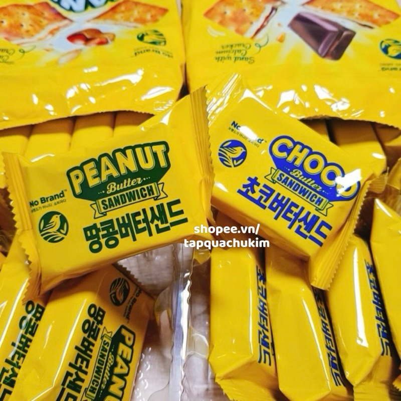 Bánh quy crackers nhân kem phô mai BUTTER SANDWICH bịch 190G NO BRAND Hàn Quốc - TQCK