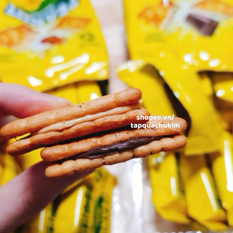 Bánh quy crackers nhân kem phô mai BUTTER SANDWICH bịch 190G NO BRAND Hàn Quốc - TQCK