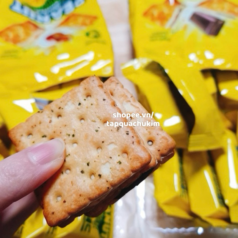 Bánh quy crackers nhân kem phô mai BUTTER SANDWICH bịch 190G NO BRAND Hàn Quốc - TQCK