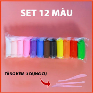 Set 12 - 24 Túi Đất sét tự khô  (Tặng kèm bộ Dao cắt)