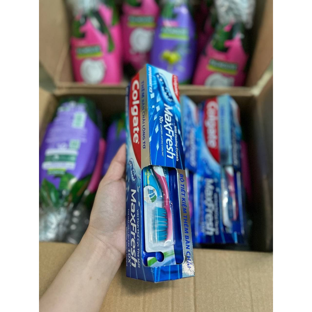 🎁TẶNG BÀN CHẢI🎁Kem Đánh Răng Colgate Bạc Hà Mát Lạnh 225g