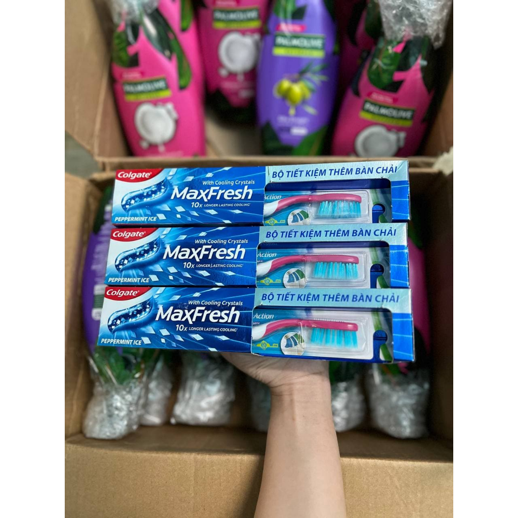🎁TẶNG BÀN CHẢI🎁Kem Đánh Răng Colgate Bạc Hà Mát Lạnh 225g