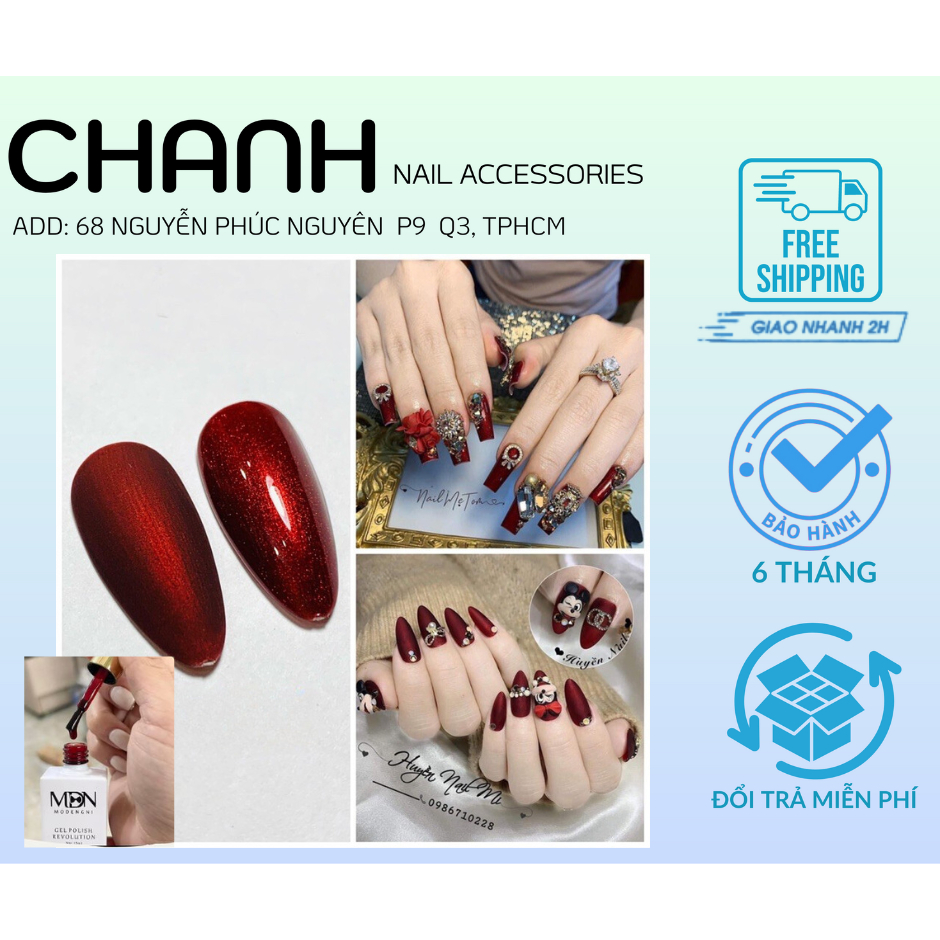 Sơn gel màu ĐỎ TUYẾT MDN chai 15ml