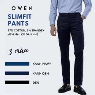 OWEN - Quần kaki nam dáng Slimfit, chất dày dặn, đứng form, 3 màu, hàng chính hãng