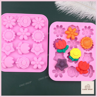 HCM-Khuôn Silicon Hình Bông Hoa Dễ Thương Làm Socola, Thạch Rau câu, Pudding CAKESHOP