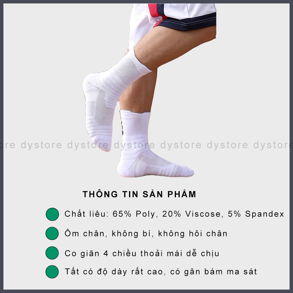 Tất đá bóng thể thao chống trơn trượt chuyên dụng dầy dặn DY208