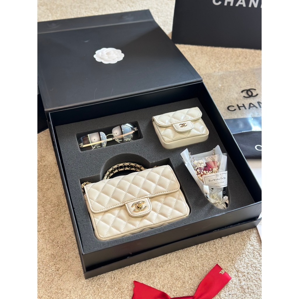 COMBO TÚI CHA NEO QUAI ĐÍNH ĐÁ DA CỪU