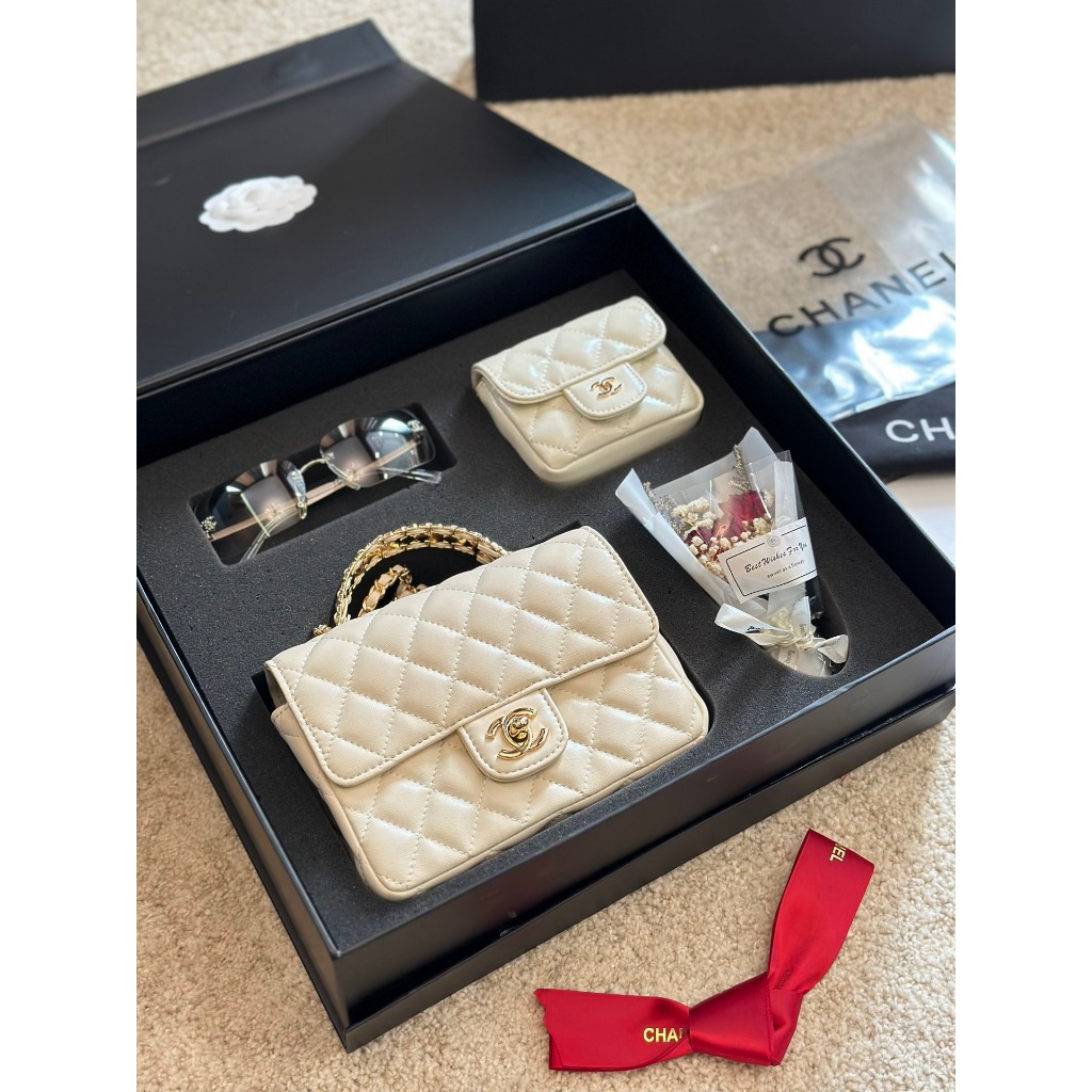 COMBO TÚI CHA NEO QUAI ĐÍNH ĐÁ DA CỪU