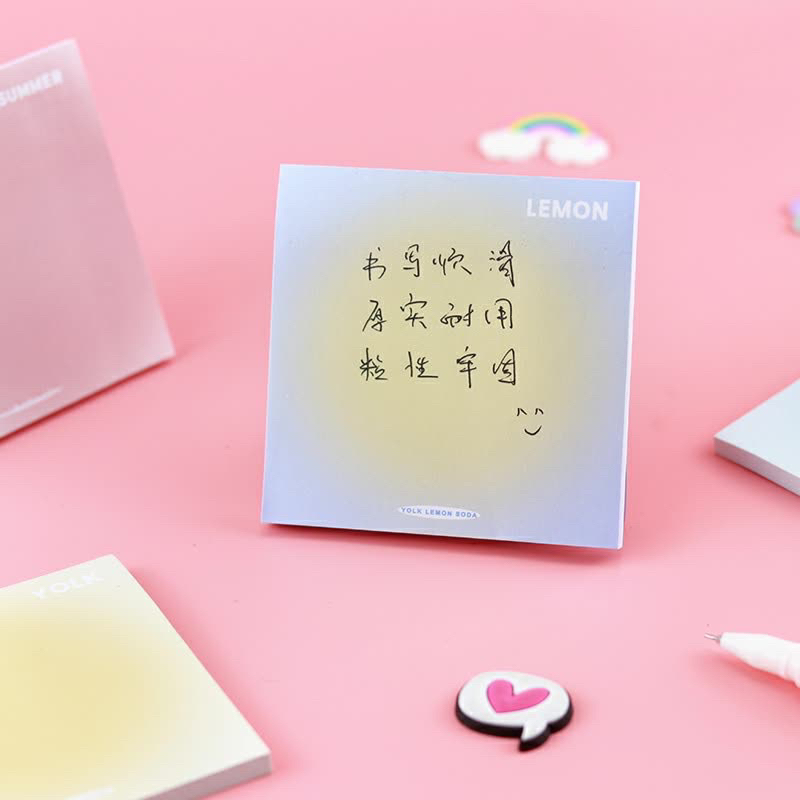 Giấy Note Vuông 50 tờ màu Loang cơ bản cực đẹp, Ghi Chú dành cho Học Sinh, Văn Phòng, Sinh viên