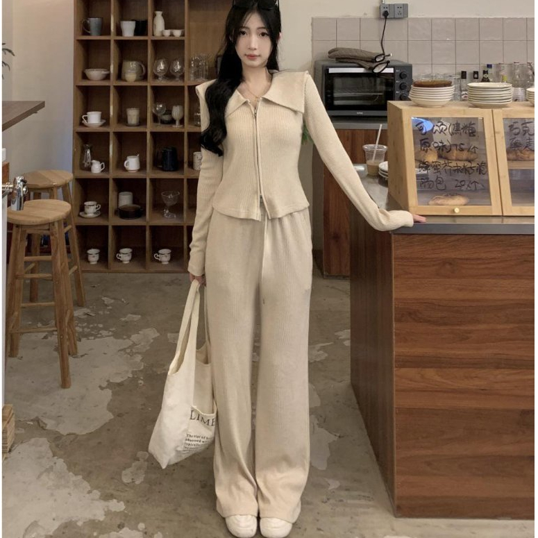Set Bộ Nỉ Tăm Nữ, Bộ Quần Áo Thu Đông BigSize Nữ Dài Tay Kèm Quần Dài Freesize Dưới 60kg