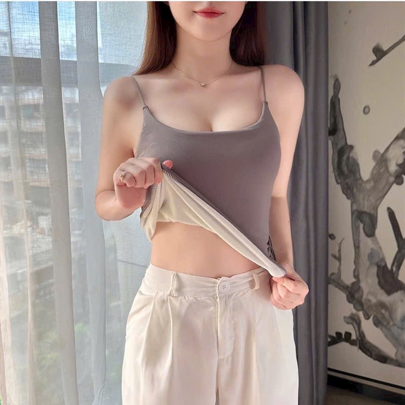 Áo Hai Dây Lót Lông Có Đệm QC