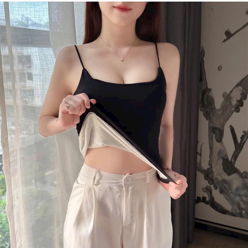 Áo Hai Dây Lót Lông Có Đệm QC