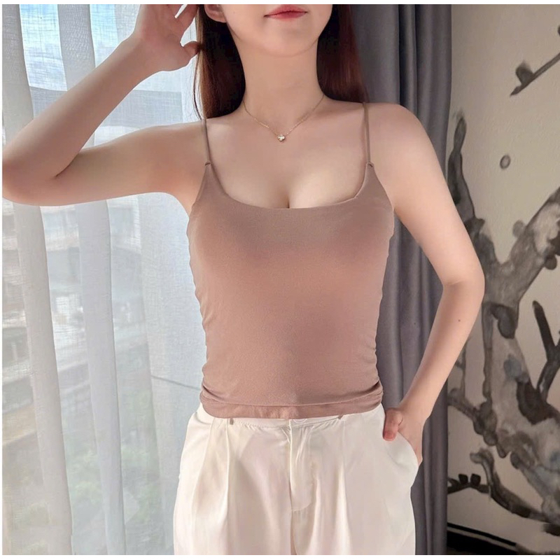 Áo Hai Dây Lót Lông Có Đệm QC