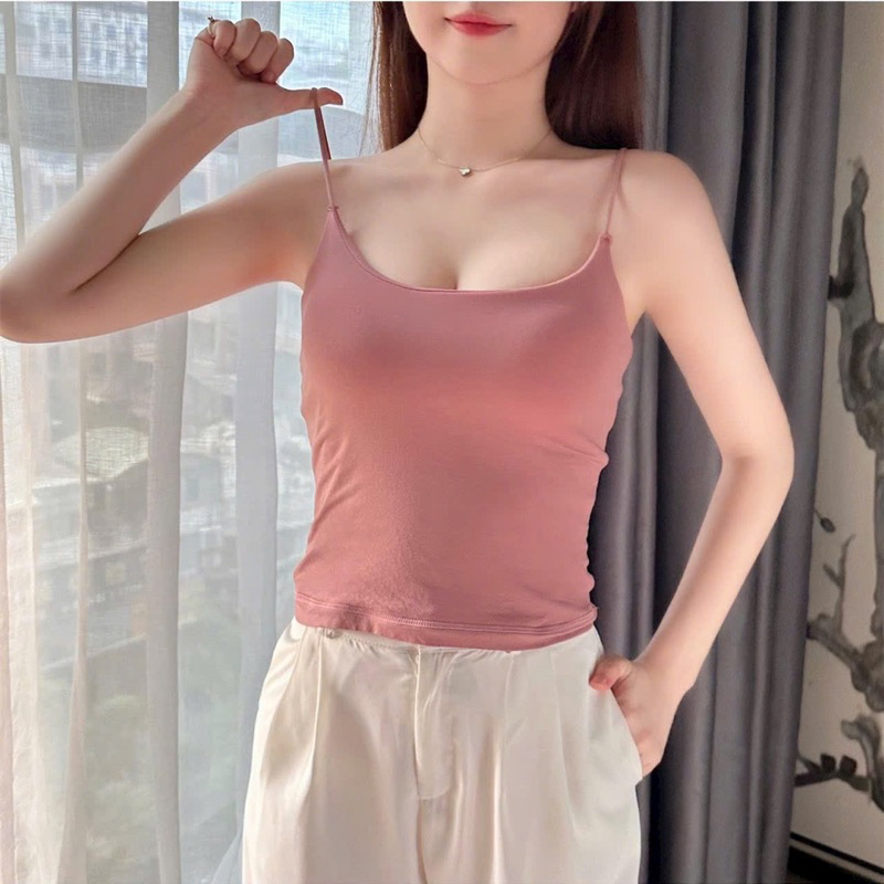 Áo Hai Dây Lót Lông Có Đệm QC