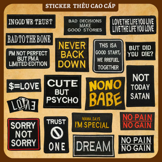 Miếng vá quần áo cao cấp CÓ SẴN KEO ỦI, sticker dán quần áo dùng làm miếng dán vá Quần Áo,vá áo phao, trang trí quần áo