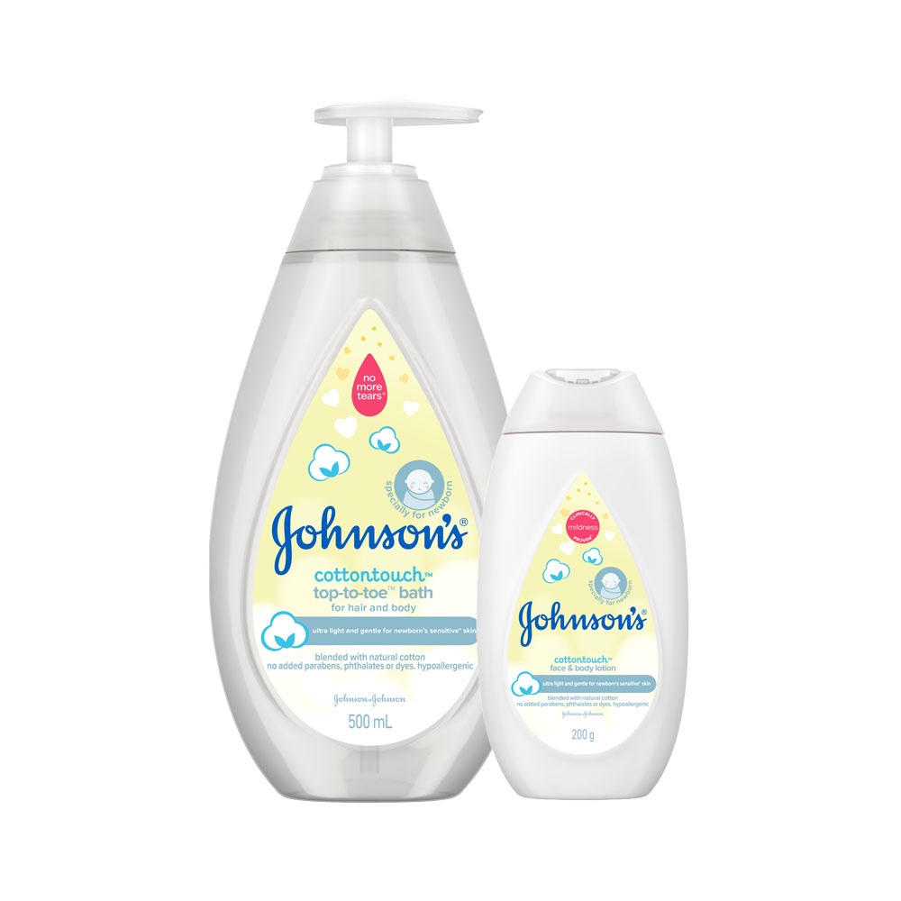 Sữa tắm gội cho da nhạy cảm Johnson's Baby Cotton Touch