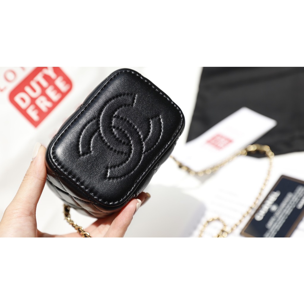 TÚI CHA NEO VANITY QUAI KIM LOẠI SZ10 DA THẬT