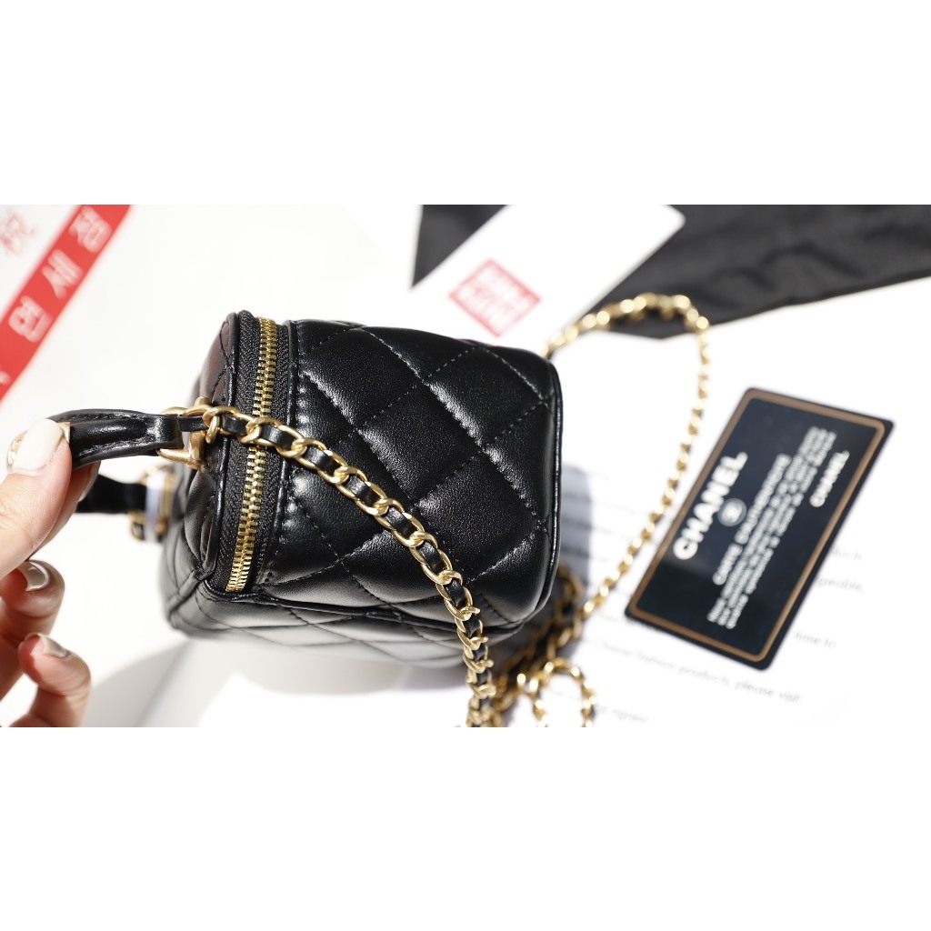 TÚI CHA NEO VANITY QUAI KIM LOẠI SZ10 DA THẬT