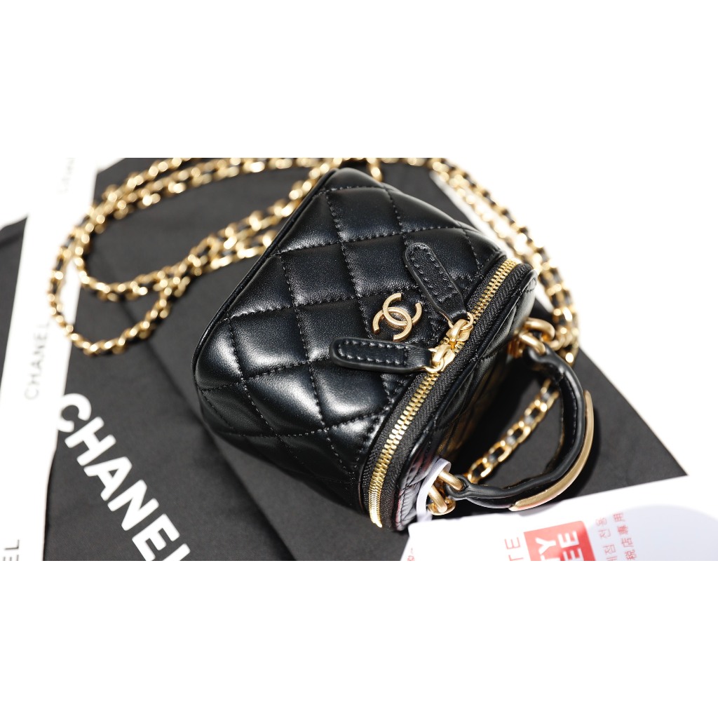 TÚI CHA NEO VANITY QUAI KIM LOẠI SZ10 DA THẬT