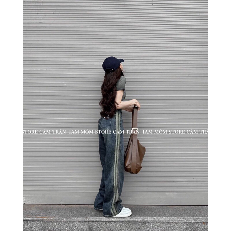 Quần jeans suông viền sườn hot trend #5888
