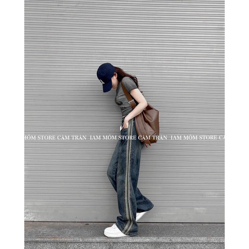 Quần jeans suông viền sườn hot trend #5888