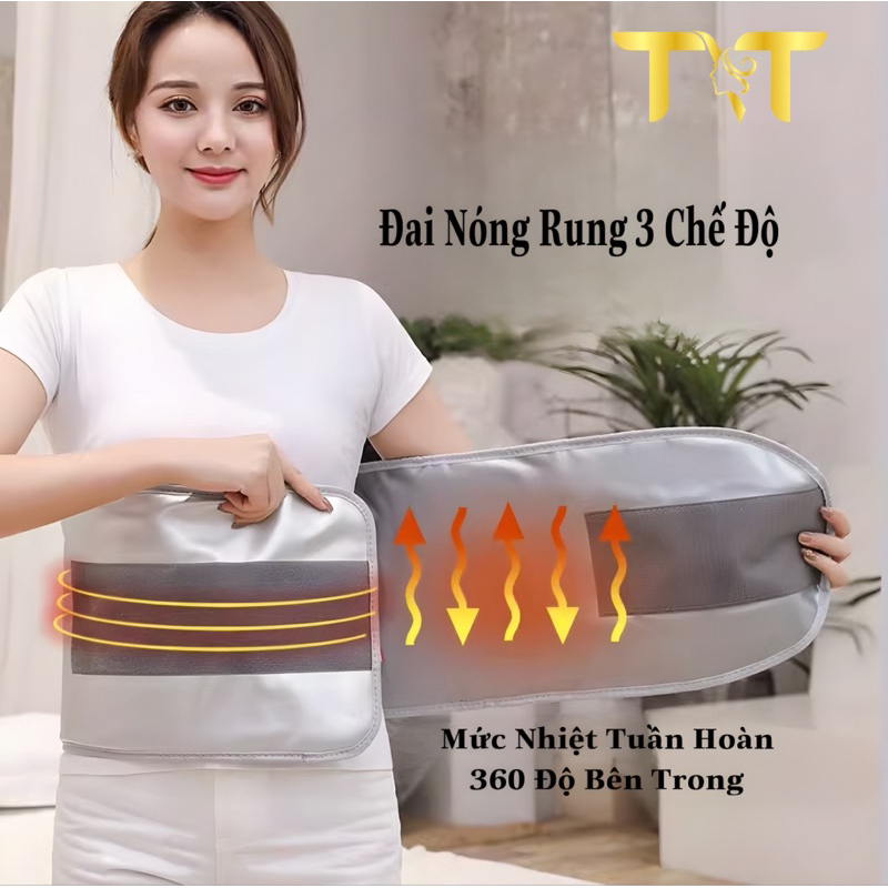 Đai quấn giảm béo nóng rung ,đai quấn giảm béo 3 chế độ