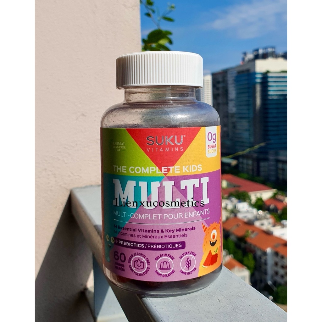 Vitamin tổng hợp cho trẻ Suku The Complete Kids Multi-Vitamin, hộp 60 viên kẹo dẻo