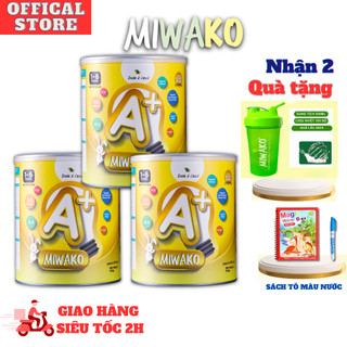 Sữa công thức hạt thực vật hữu cơ miwako a+ 700g vị vani x 3 hộp date 29/042025