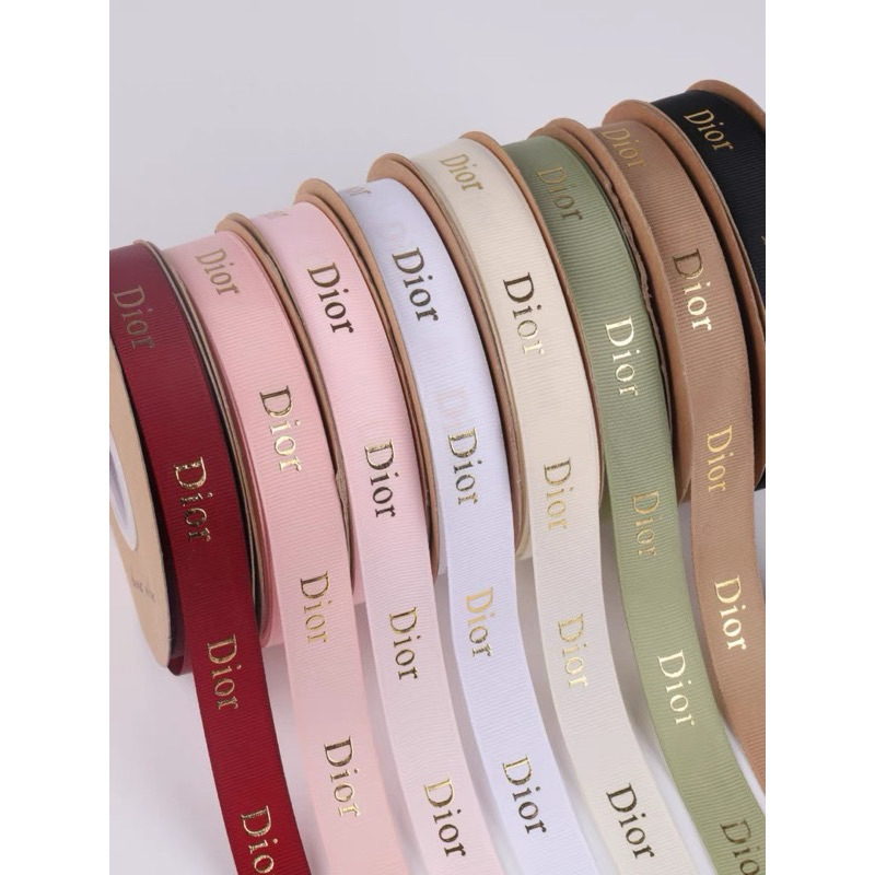 Dây ruy băng gân bản 2cm chữ Dior