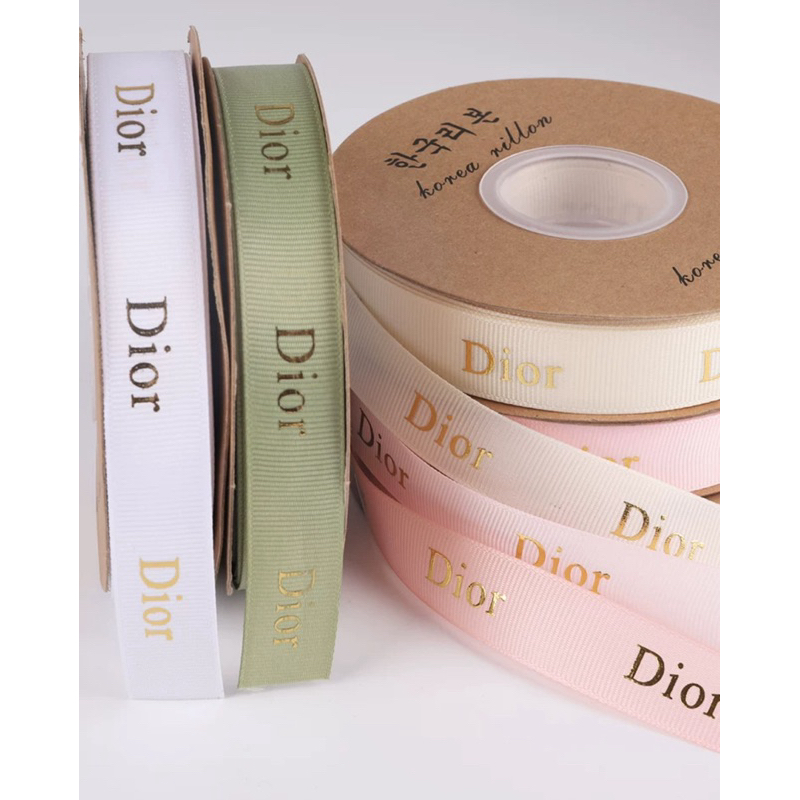 Dây ruy băng gân bản 2cm chữ Dior