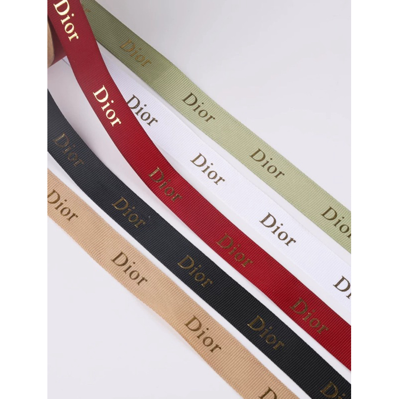 Dây ruy băng gân bản 2cm chữ Dior