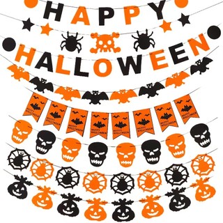 Dây treo trang trí Halloween chữ Happy halloween hoặc hình đầu nâu hải tặc