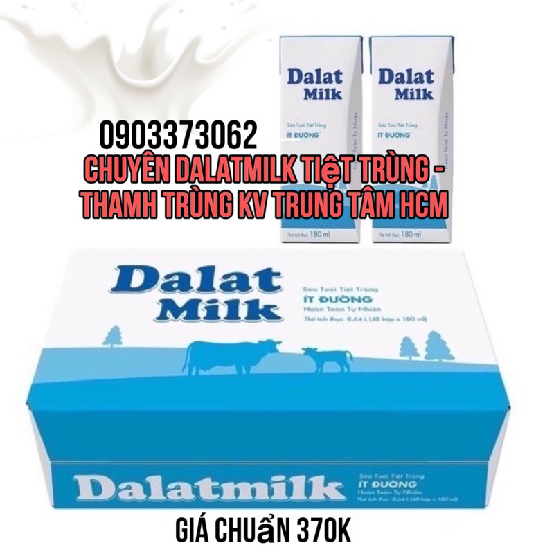 TIỆT TRÙNG ĐALATMILK ÍT ĐƯỜNG 180ML date 4/2024