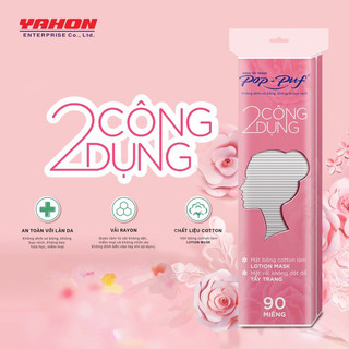 Bông tẩy trang pop-puf 2 công dụng 90 miếng