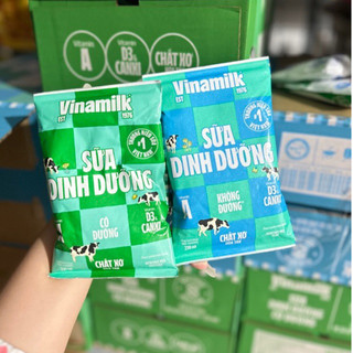 Set 5 túi sữa vinamilk có đường/ không đường/ túi 220ml date mới