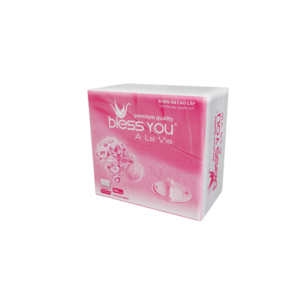 🔥   KHĂN GIẤY VUÔNG BLESS YOU 23x23 CM , KHĂN ĂN CHÍNH HÃNG - KHĂN GIẤY HCM 🔥