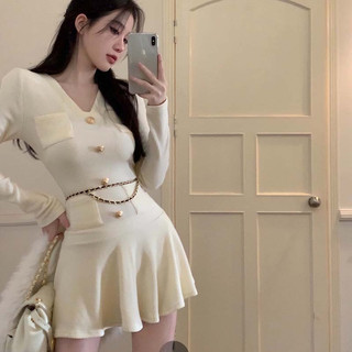 FREESHIP VÁY LEN BODY CHỮ A DÁNG NGẮN SIÊU SANG