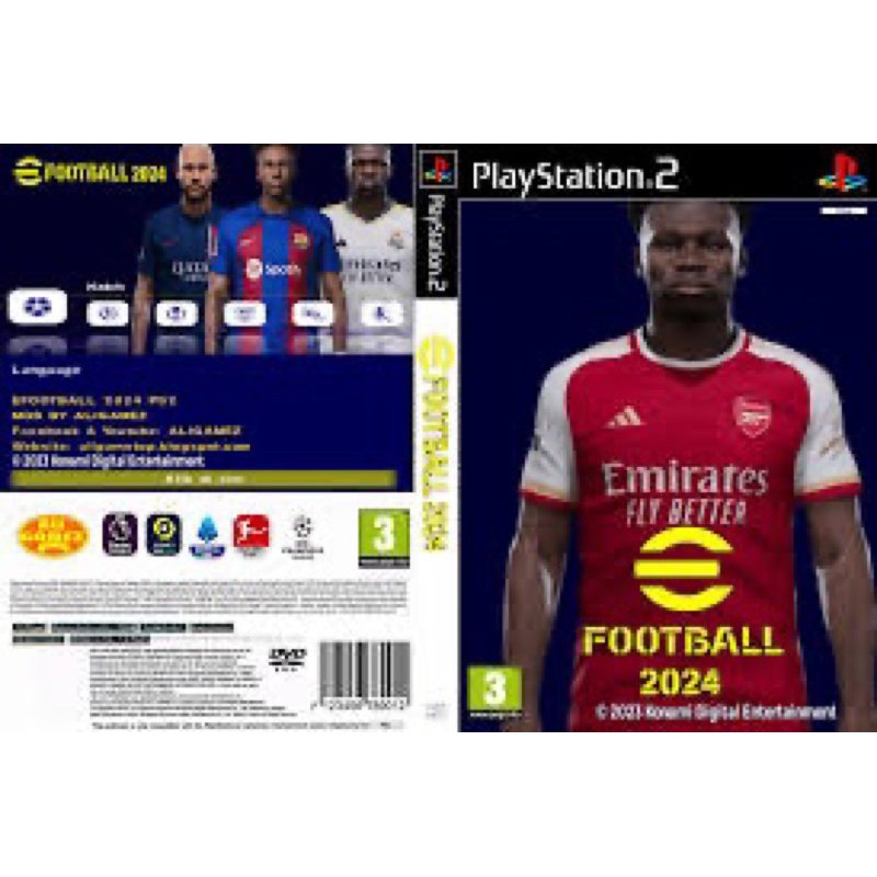 Đĩa game Pes 2024 ps2 - đá banh football ps2 pes 2024